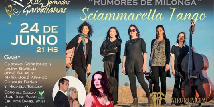 Gaby y Sciammarella Tango con 50 artistas en la Velada de Gala de las XIV Jornadas Gardelianas