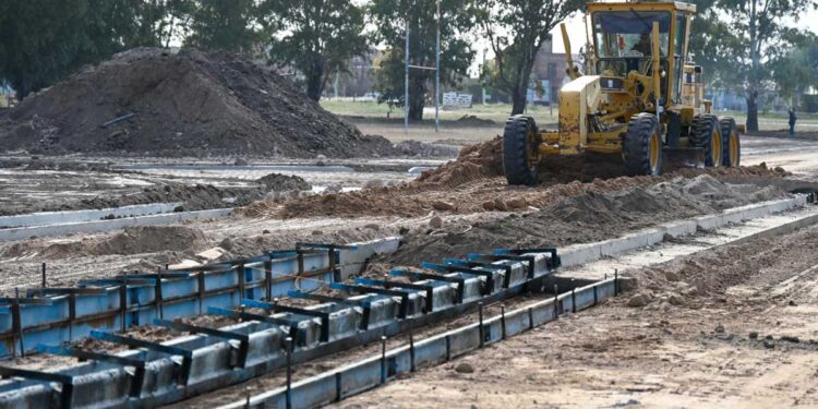 Avanza en un 65% la obra en calle Necochea, entre Cambaceres y Jorge Newbery