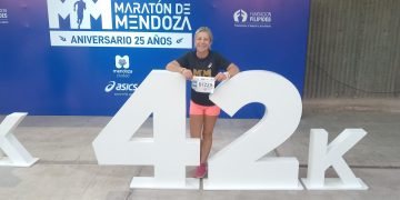 Carla Ibáñez cruzó una nueva meta y cumplió con los 42K de la Maratón de Mendoza